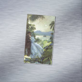 ヴィンテージラブアンドロマンス、ロマンチックなトロピカルビュー マグネット名刺 (インサイチュ)