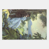 ヴィンテージラブアンドロマンス、ロマンチックなトロピカルビュー ラッピングペーパーシート (正面3)