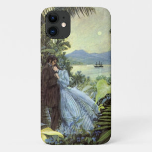ヴィンテージラブアンドロマンス、ロマンチックなトロピカルビュー iPhone 11 ケース