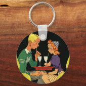 ヴィンテージラブアンドロマンス、10代のソーダショップ キーホルダー (正面)