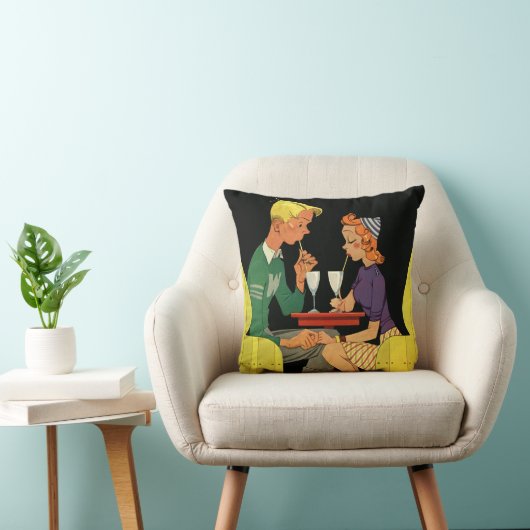 ヴィンテージラブアンドロマンス、10代のソーダショップ クッション (椅子)