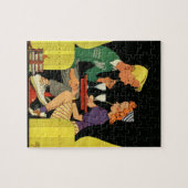 ヴィンテージラブアンドロマンス、10代のソーダショップ ジグソーパズル (横)