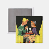 ヴィンテージラブアンドロマンス、10代のソーダショップ マグネット (正面/裏面)