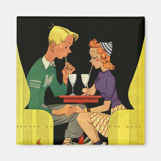 ヴィンテージラブアンドロマンス、10代のソーダショップ マグネット (正面)