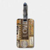 ヴィンテージラブウーマンシネマチョコレートラゲージタグ ラゲッジタグ (裏面縦)