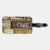 ヴィンテージラブウーマンシネマチョコレートラゲージタグ ラゲッジタグ (裏面横)