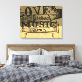 ヴィンテージラブオルディーズ音楽キャンバス キャンバスプリント (インサイチュ (寝室))