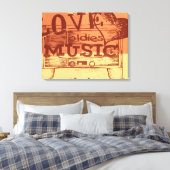ヴィンテージラブオルディーズ音楽2 Canvas キャンバスプリント (インサイチュ (寝室))