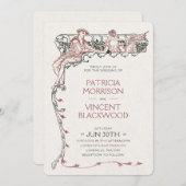 ヴィンテージラブカップル結婚式招待状 招待状 (正面/裏面)