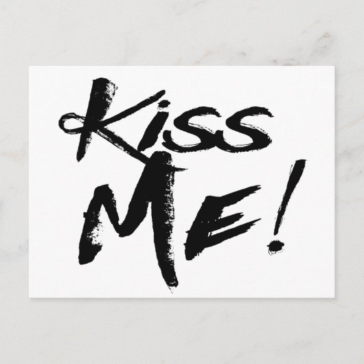 ヴィンテージラブキスマイブラックアンドホワイト ポストカード (正面)