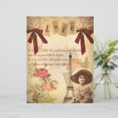 ヴィンテージラブコラージテクススクラップブック紙 (スタンド正面)