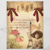 ヴィンテージラブコラージテクススクラップブック紙 (正面)