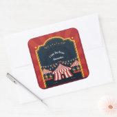 ヴィンテージラブサーカスカーニバル赤白青時代 スクエアシール (封筒)