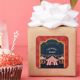 ヴィンテージラブサーカスカーニバル赤白青時代 スクエアシール