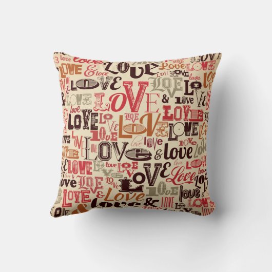 ヴィンテージラブタイポグラフィ クッション (裏面)