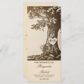 ヴィンテージラブツリーウェディングプログラム プログラム (正面/裏面)