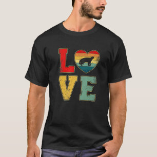ヴィンテージラブハニーバッジャーレトロ70S 80Sハートファーム Tシャツ
