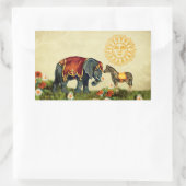 ヴィンテージラブバレンタインコラージュ 長方形シール (バッグ)