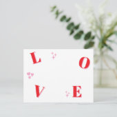 ヴィンテージラブバレンタインデーカスタムの写真 ポストカード (スタンド正面)