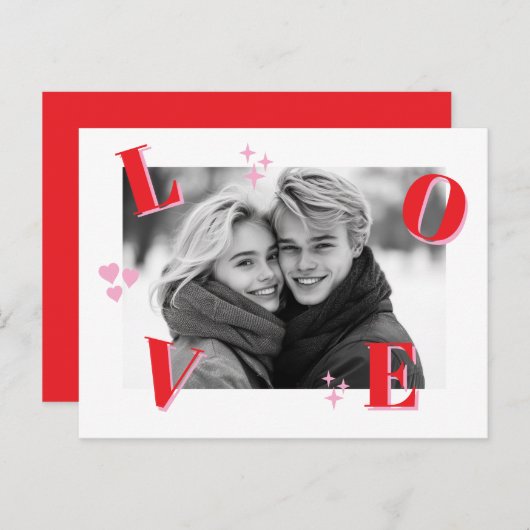 ヴィンテージラブバレンタインデーカスタムの写真 ポストカード (正面/裏面)