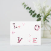 ヴィンテージラブバレンタインデーカスタムの写真 ポストカード (スタンド正面)