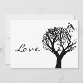 ヴィンテージラブバーズスクロールフレーム結婚式招待状 招待状 (裏面)