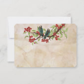 ヴィンテージラブバーズティーステインウェディングRSVP 出欠カード (裏面)