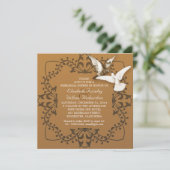 ヴィンテージラブバードのリハーサル夕食招待状 招待状 (スタンド正面)