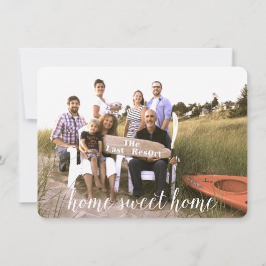 ヴィンテージラブバードバックの写真を移動 招待状 (裏面)