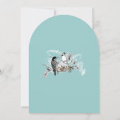 ヴィンテージラブバード任意のカラー結婚式招待状 招待状 (裏面)