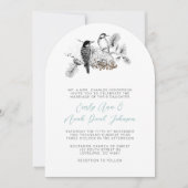 ヴィンテージラブバード任意のカラー結婚式招待状 招待状 (正面)