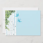 ヴィンテージラブバード樺の木ツリー結婚式招待状 招待状 (裏面)