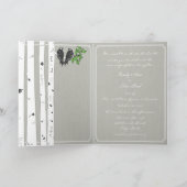 ヴィンテージラブバード樺の木ツリー結婚式招待状 招待状 (内部)