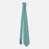 ヴィンテージラブバード渦の木ストライプの結婚ネクタイ ネクタイ (裏面)