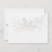 ヴィンテージラブバード白いフローラ結婚の感謝 サンキューカード