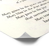 ヴィンテージラブバード結婚ネイビーの詩 ポスター (角)