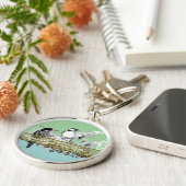 ヴィンテージラブバード結婚式招待状 キーホルダー (側面)