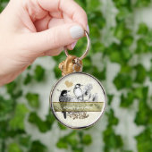 ヴィンテージラブバード結婚式招待状 キーホルダー (手)