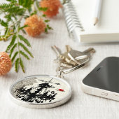 ヴィンテージラブバード結婚式招待状 キーホルダー (側面)