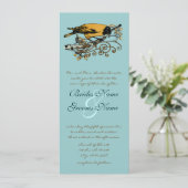 ヴィンテージラブバード結婚式招待状 招待状 (スタンド正面)