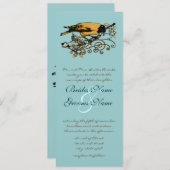 ヴィンテージラブバード結婚式招待状 招待状 (正面/裏面)