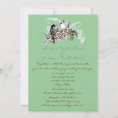 ヴィンテージラブバード結婚式招待状 招待状 (正面)