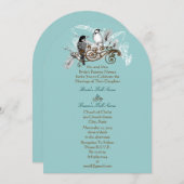 ヴィンテージラブバード結婚式招待状 招待状 (正面/裏面)