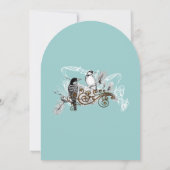 ヴィンテージラブバード結婚式招待状 招待状 (裏面)