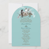 ヴィンテージラブバード結婚式招待状 招待状 (正面)