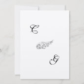 ヴィンテージラブバード結婚式招待状 招待状 (裏面)