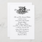 ヴィンテージラブバード結婚式招待状 招待状 (正面/裏面)