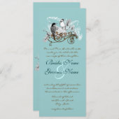 ヴィンテージラブバード結婚式招待状 招待状 (正面/裏面)