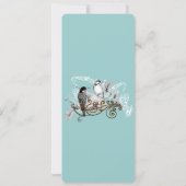 ヴィンテージラブバード結婚式招待状 招待状 (裏面)