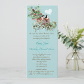 ヴィンテージラブバード《鳥》アメリカゴガラ結婚式招待状 招待状 (スタンド正面)
